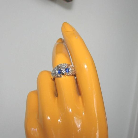💍Adorable Cute Blue Eye Owl Rings for Women/Man, PD198 - Picture 7 of 10